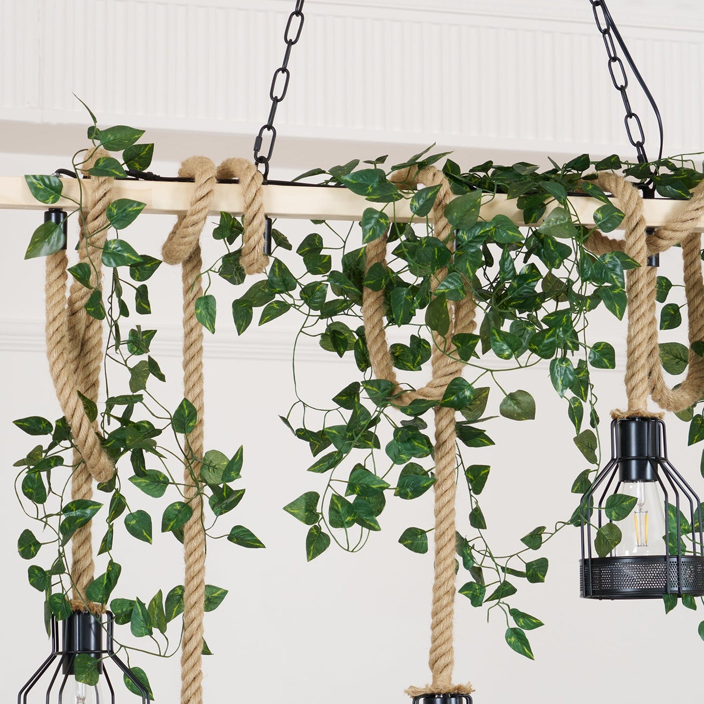 Hemp Rope Industrial Grenade Chandelier Position 16