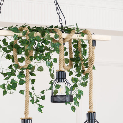 Hemp Rope Industrial Grenade Chandelier Position 18
