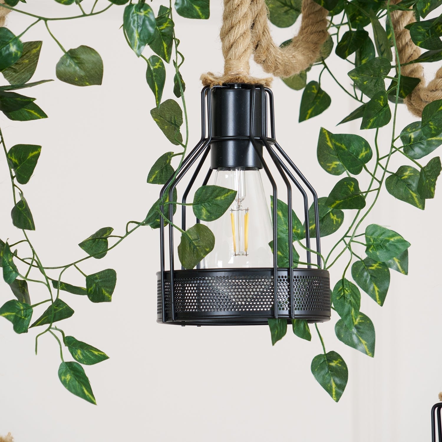 Hemp Rope Industrial Grenade Chandelier Position 17