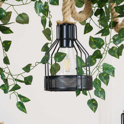 Hemp Rope Industrial Grenade Chandelier Position 17