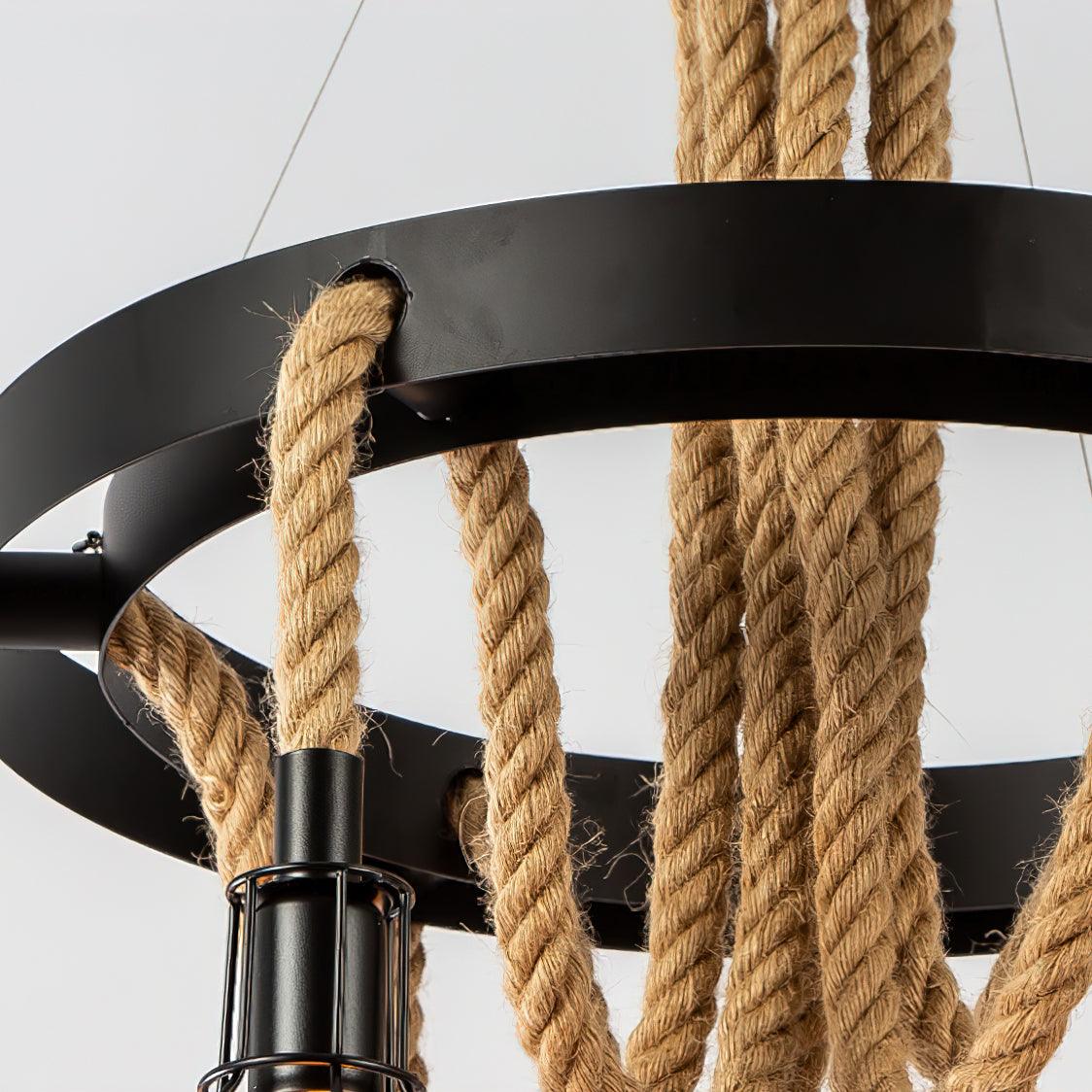 Hemp Rope Industrial Starfall Chandelier Position 21