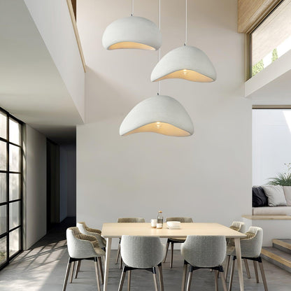 Layered Dome Pendant Light with Adjustable Height — side view