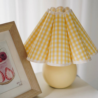 Knife Pleat Table Lamp, Soft Ambient Light