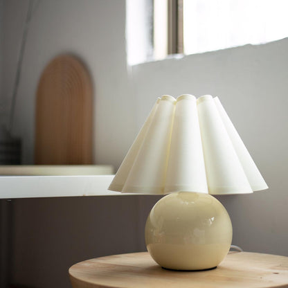 Knife Pleat Table Lamp, Soft Ambient Light