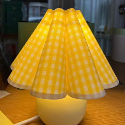 Knife Pleat Table Lamp, Soft Ambient Light