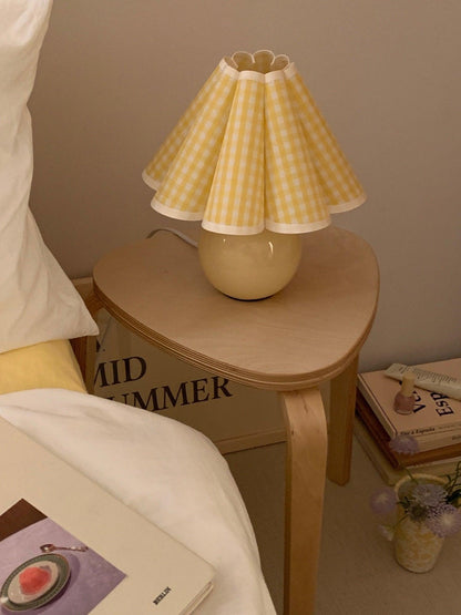 Knife Pleat Table Lamp, Soft Ambient Light