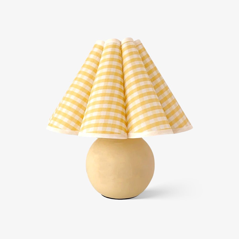 Knife Pleat Table Lamp, Soft Ambient Light