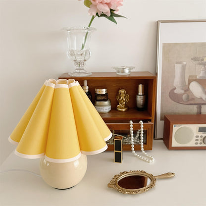 Knife Pleat Table Lamp, Soft Ambient Light