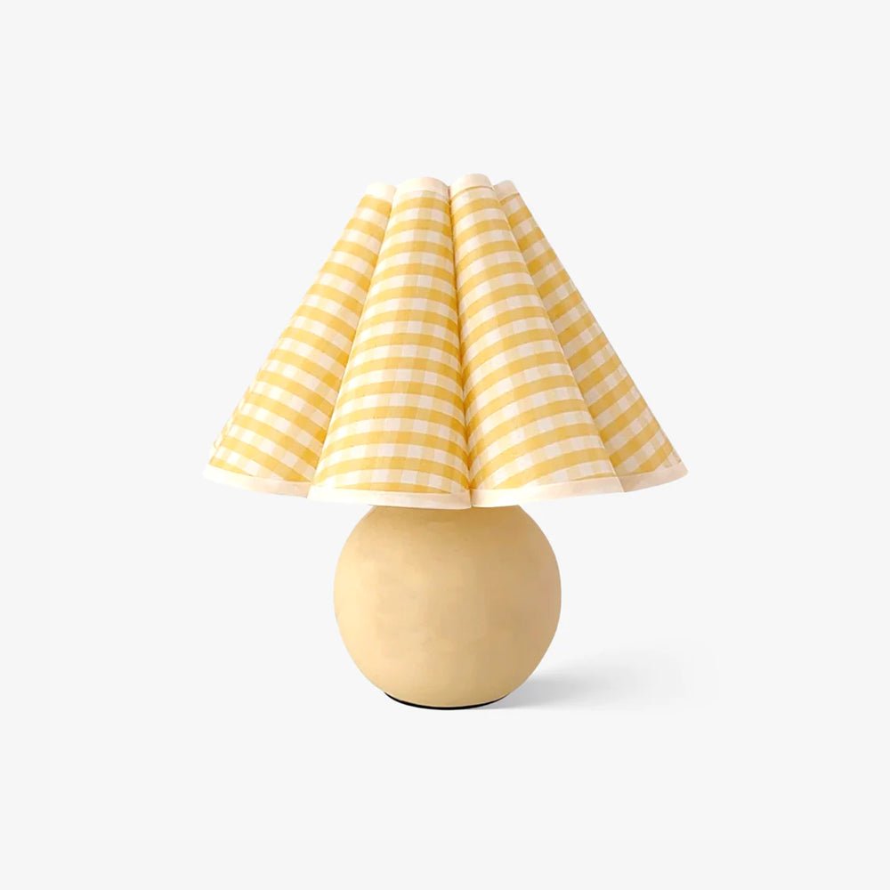 Knife Pleat Table Lamp, Soft Ambient Light