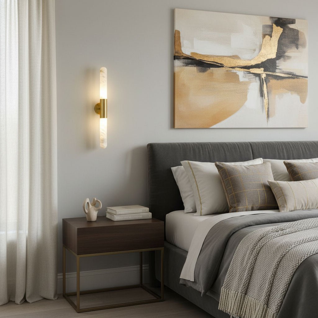 Alabaster Wall Light, Energy Efficient LED