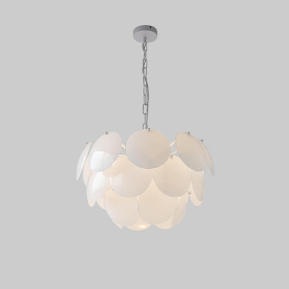 Petal Glass Chandelier with Adjustable Height — side view