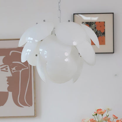Petal Glass Chandelier with Adjustable Height