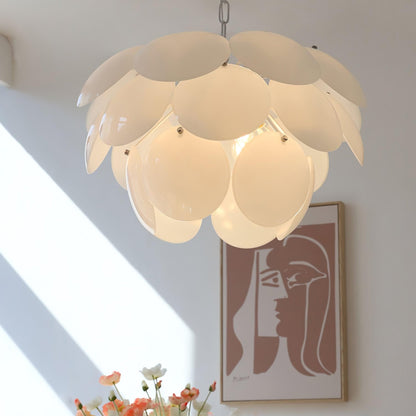 Petal Glass Chandelier with Adjustable Height