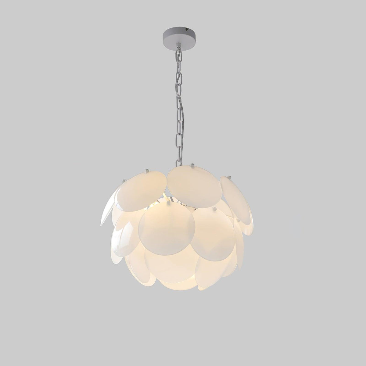 Petal Glass Chandelier with Adjustable Height — front view