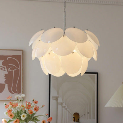 Petal Glass Chandelier with Adjustable Height — lifestyle view