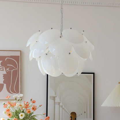 Petal Glass Chandelier with Adjustable Height