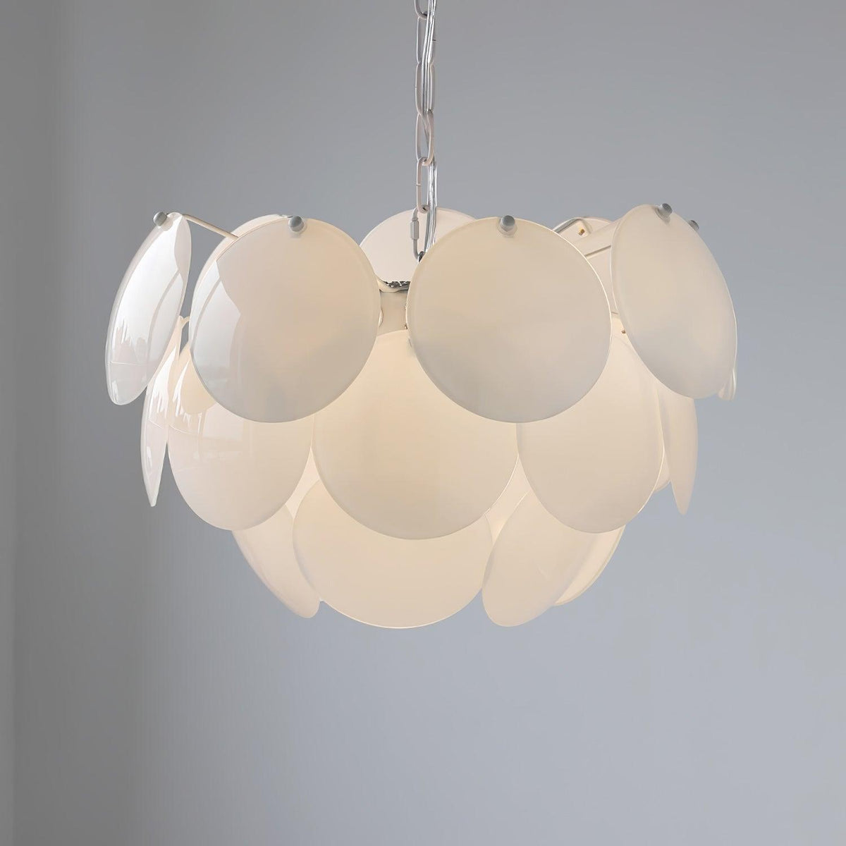 Petal Glass Chandelier with Adjustable Height