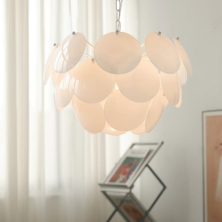 Petal Glass Chandelier with Adjustable Height — alternate angle