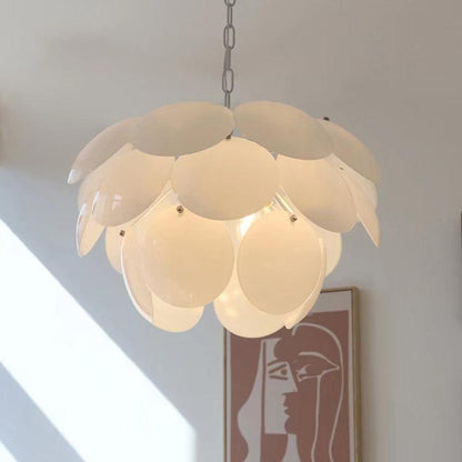 Petal Glass Chandelier with Adjustable Height