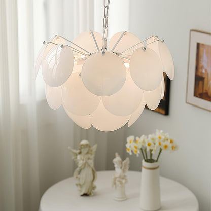 Petal Glass Chandelier with Adjustable Height