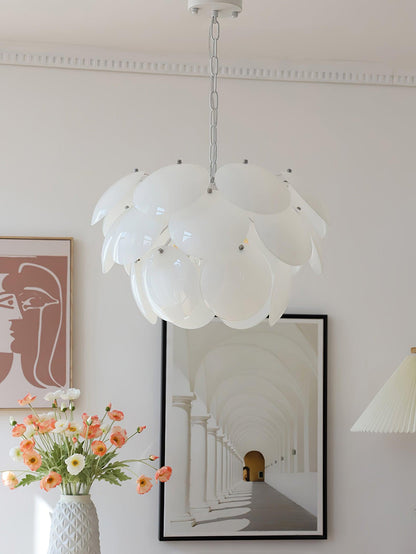 Petal Glass Chandelier with Adjustable Height