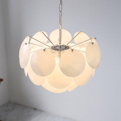 Petal Glass Chandelier with Adjustable Height