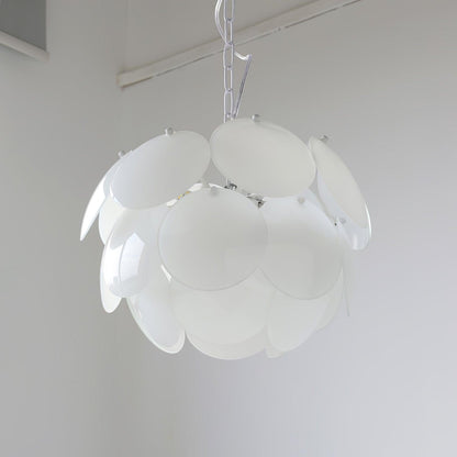 Petal Glass Chandelier with Adjustable Height