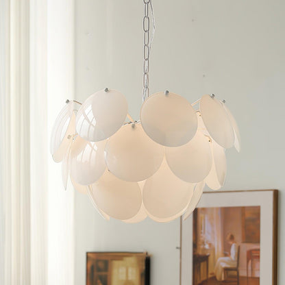Petal Glass Chandelier with Adjustable Height