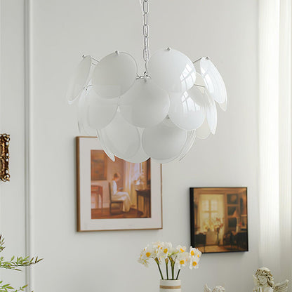 Petal Glass Chandelier with Adjustable Height
