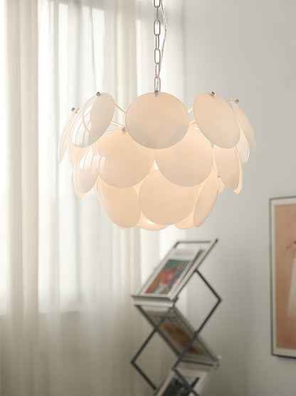 Petal Glass Chandelier with Adjustable Height