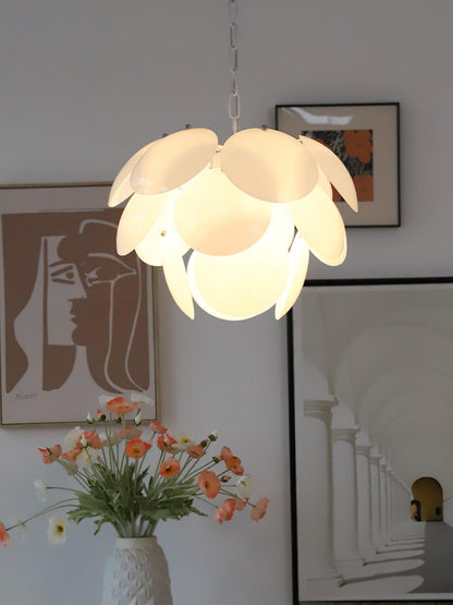 Petal Glass Chandelier with Adjustable Height