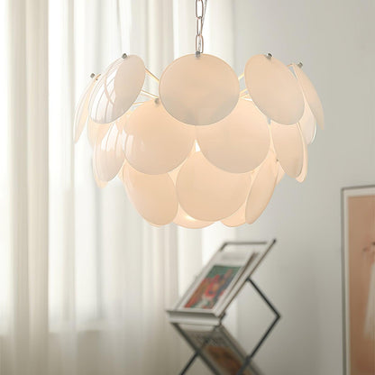 Petal Glass Chandelier with Adjustable Height