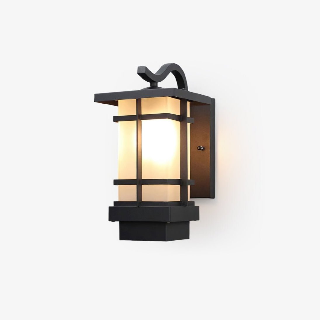 Outdoor Wall Lantern, Weather-Resistant Design — front view