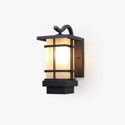 Outdoor Wall Lantern, Weather-Resistant Design — front view