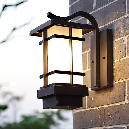 Outdoor Wall Lantern, Weather-Resistant Design — lifestyle view