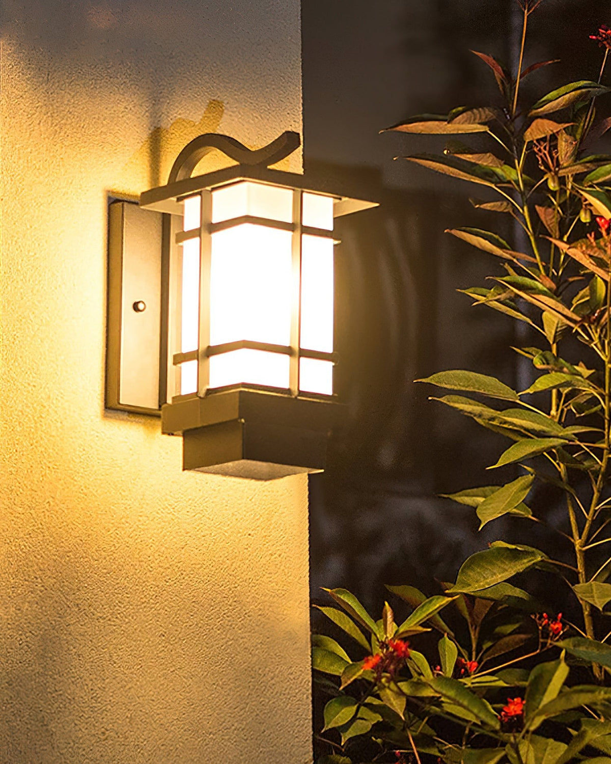 Outdoor Wall Lantern, Weather-Resistant Design — detail view