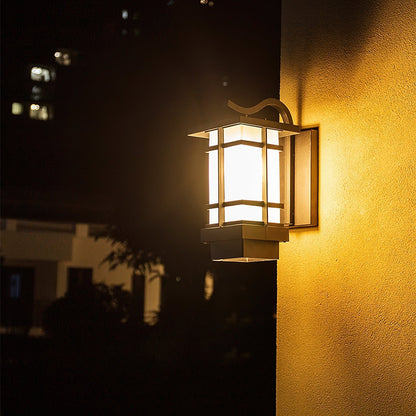 Outdoor Wall Lantern, Weather-Resistant Design — side view