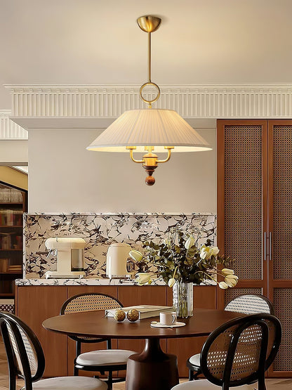 Fluted Pendant Light with Elegant Drape — lifestyle view