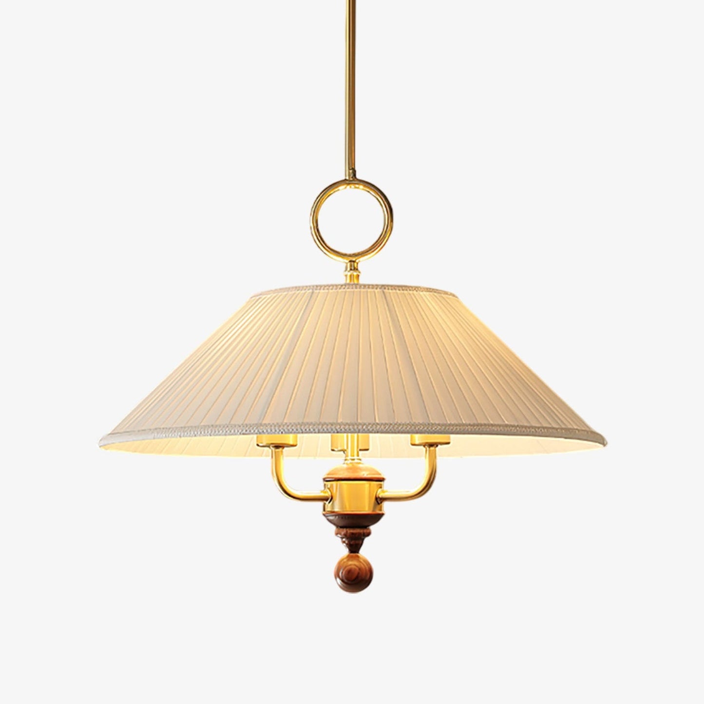 Fluted Pendant Light with Elegant Drape — front view