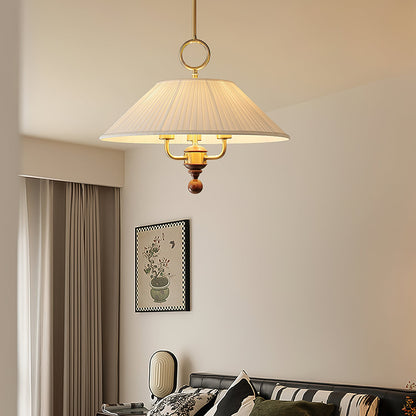 Fluted Pendant Light with Elegant Drape — detail view