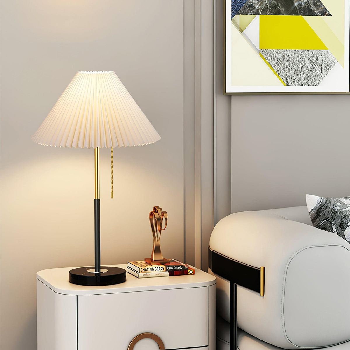 LED Table Lamp with Adjustable Brightness and USB Port — side view