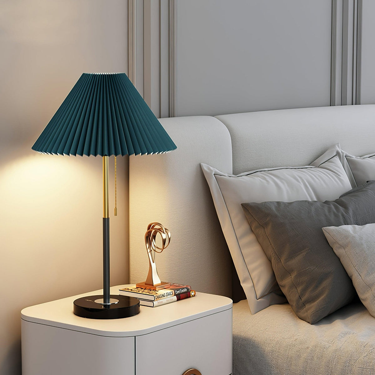 LED Table Lamp with Adjustable Brightness and USB Port — front view