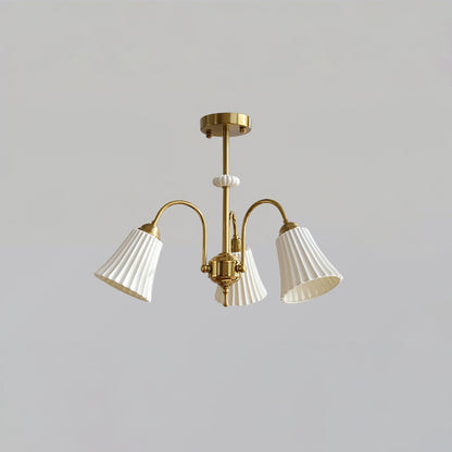 Ceramic Trumpet Chandelier, Medieval-Inspired Design