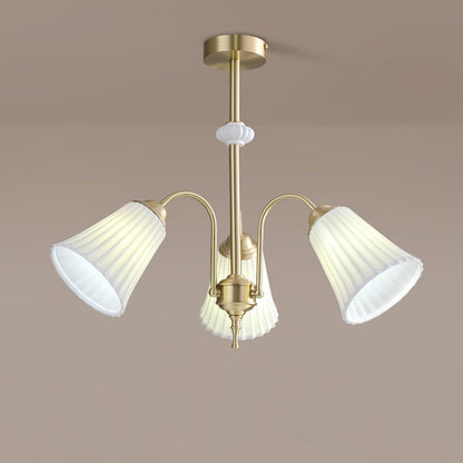 Ceramic Trumpet Chandelier, Medieval-Inspired Design