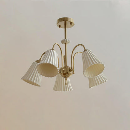 Ceramic Trumpet Chandelier, Medieval-Inspired Design