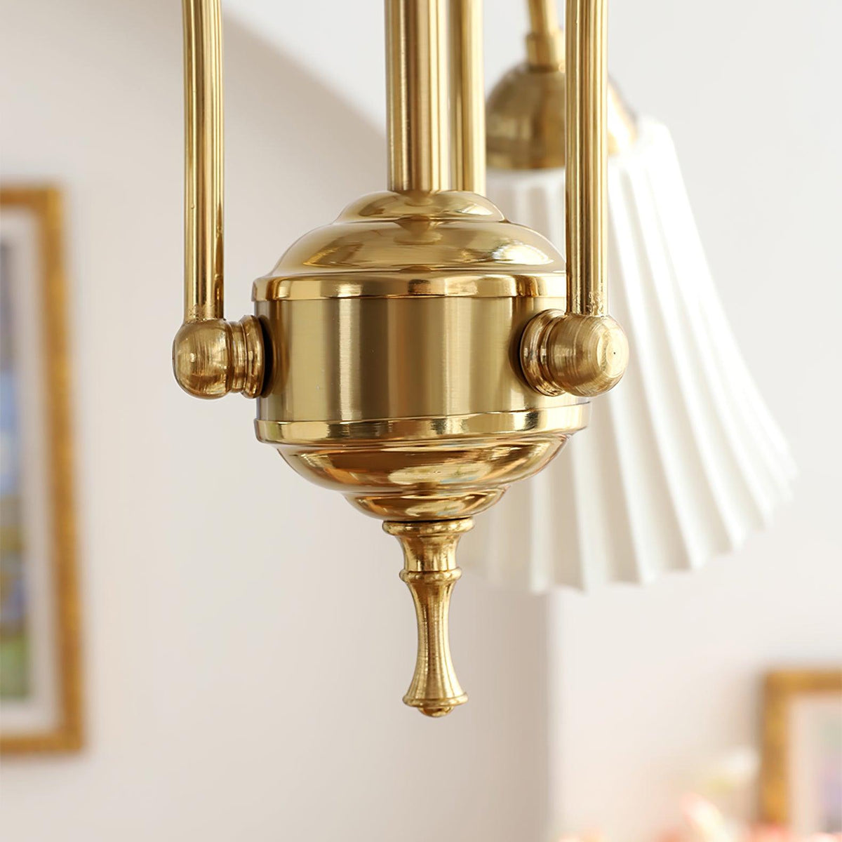 Ceramic Trumpet Chandelier, Medieval-Inspired Design