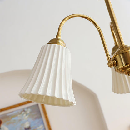 Ceramic Trumpet Chandelier, Medieval-Inspired Design