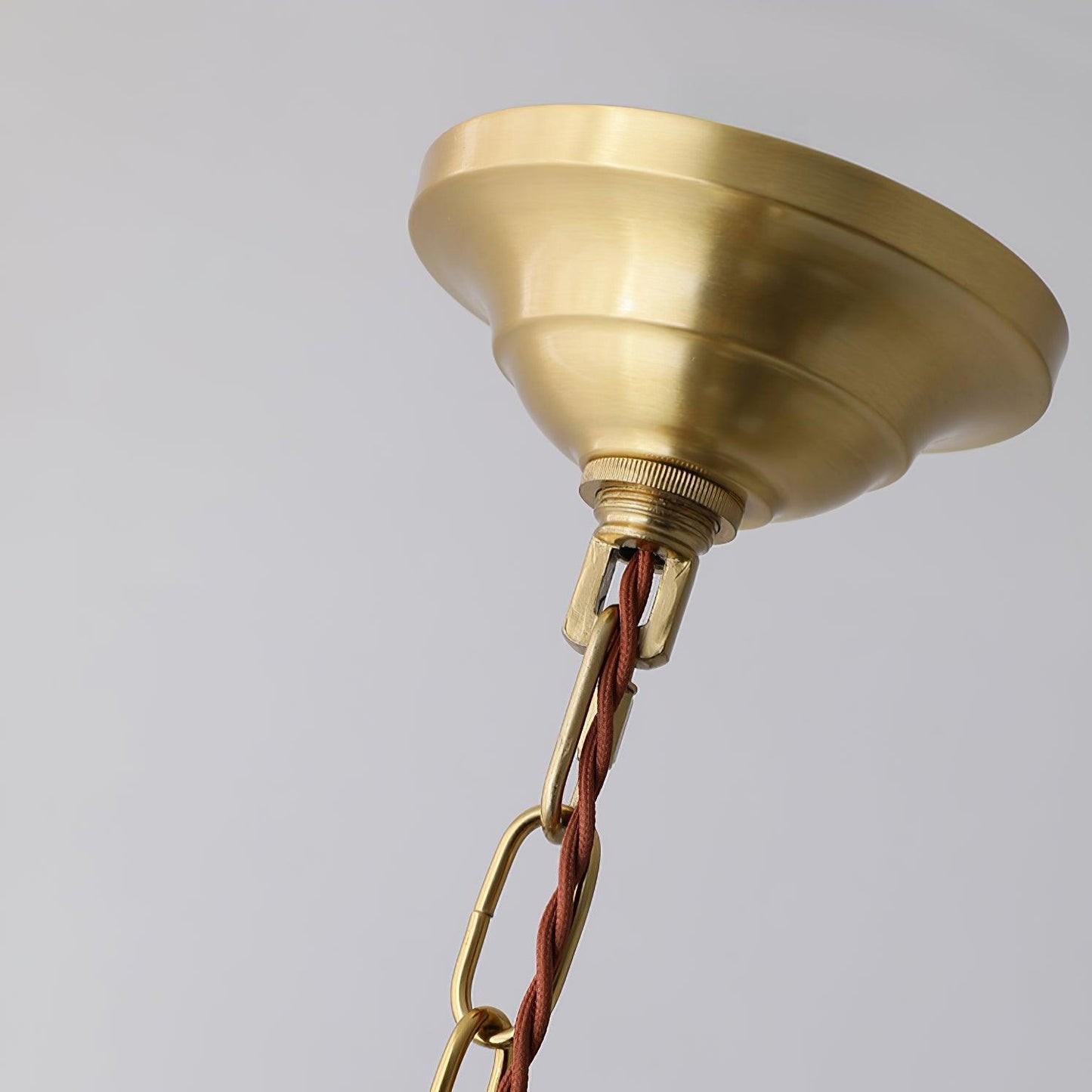 Mesh Tassel Glass Chandelier with Adjustable Height