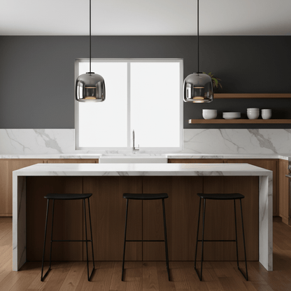 Metro Sphere Glass Pendant Lamp Position 8