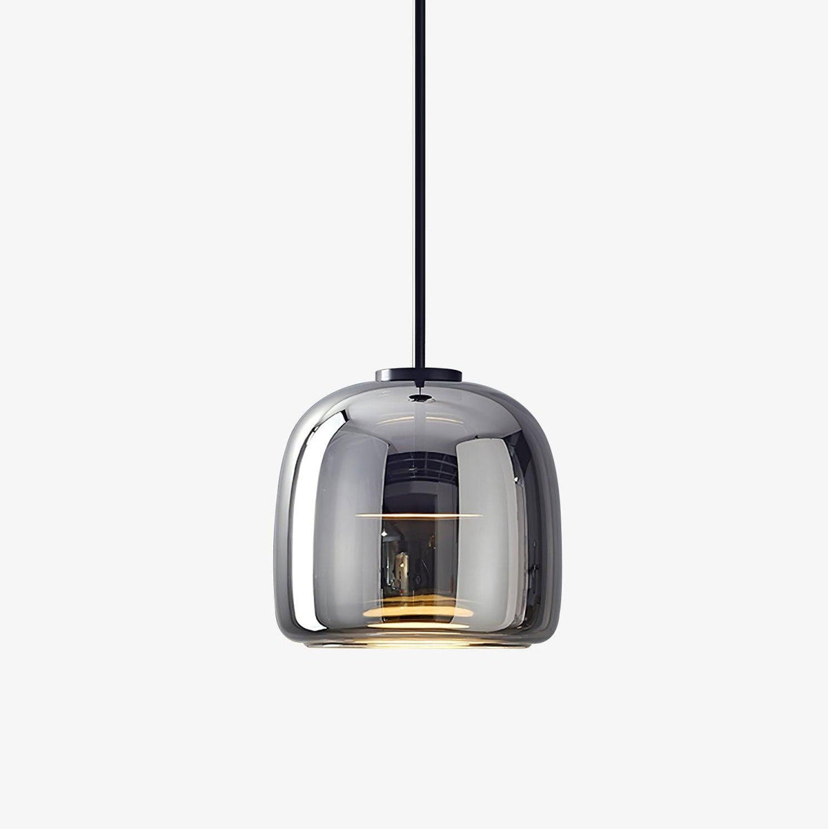 Glass Sphere Pendant Lamp with Adjustable Height — front view